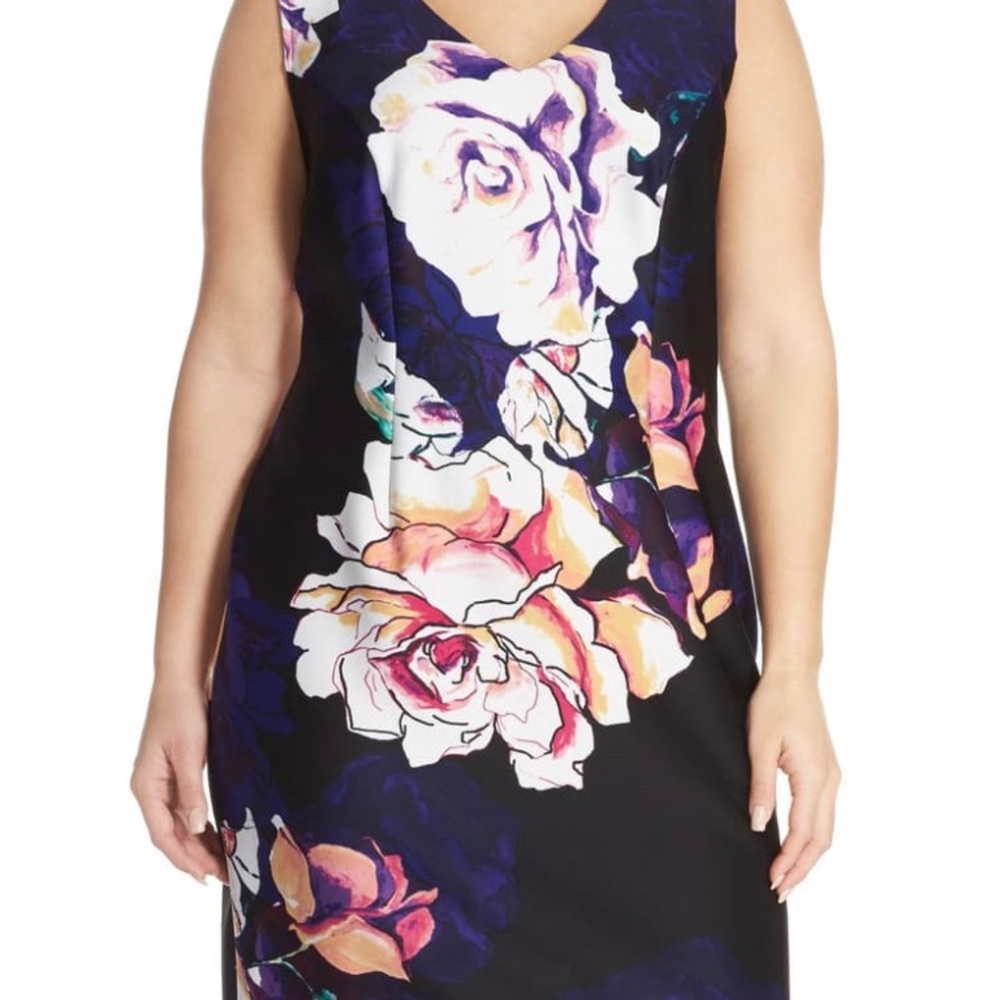 Floral Scuba Sheath dress